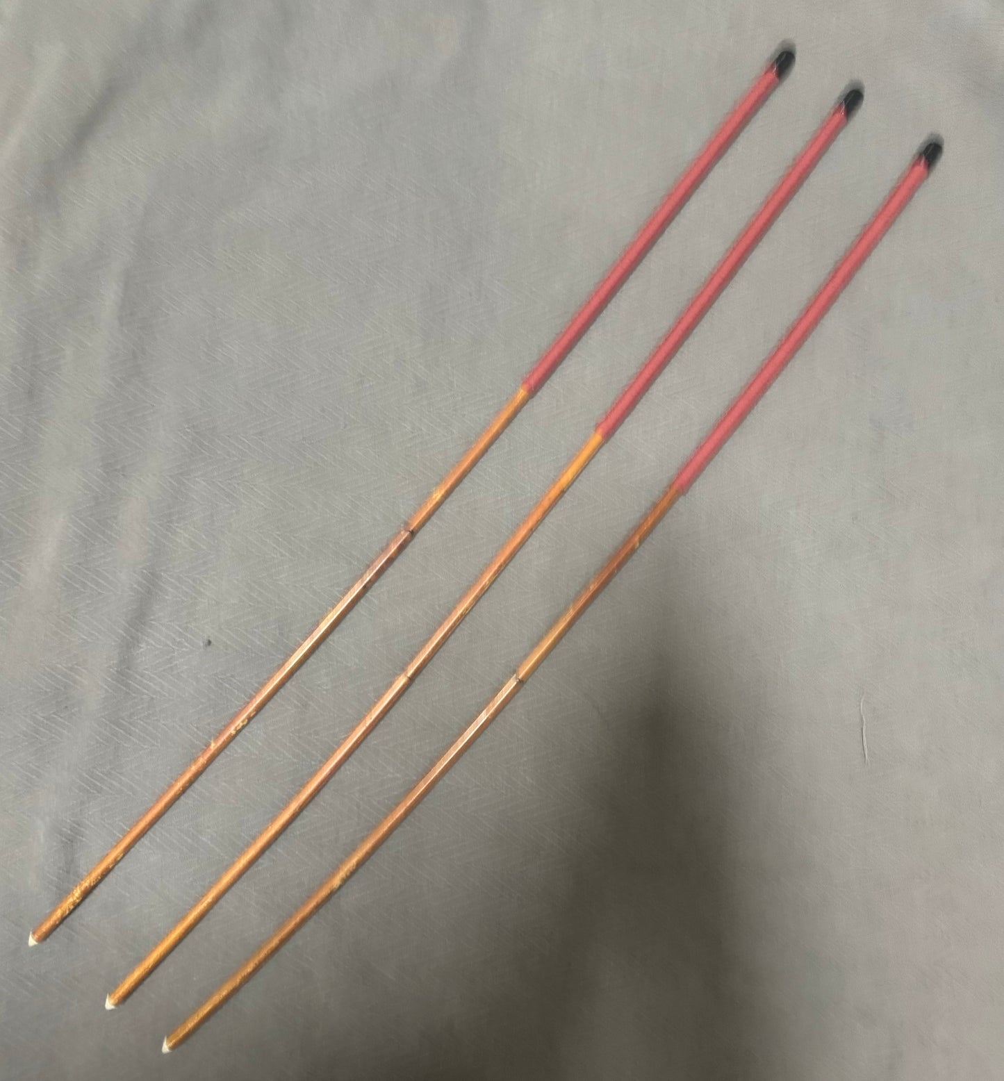 Smoked Dragon Canes / Dark Dragon Canes Set of 3 Canes - 95 to 98 cms Length - RED Paracord Handles - Stripewell Canes