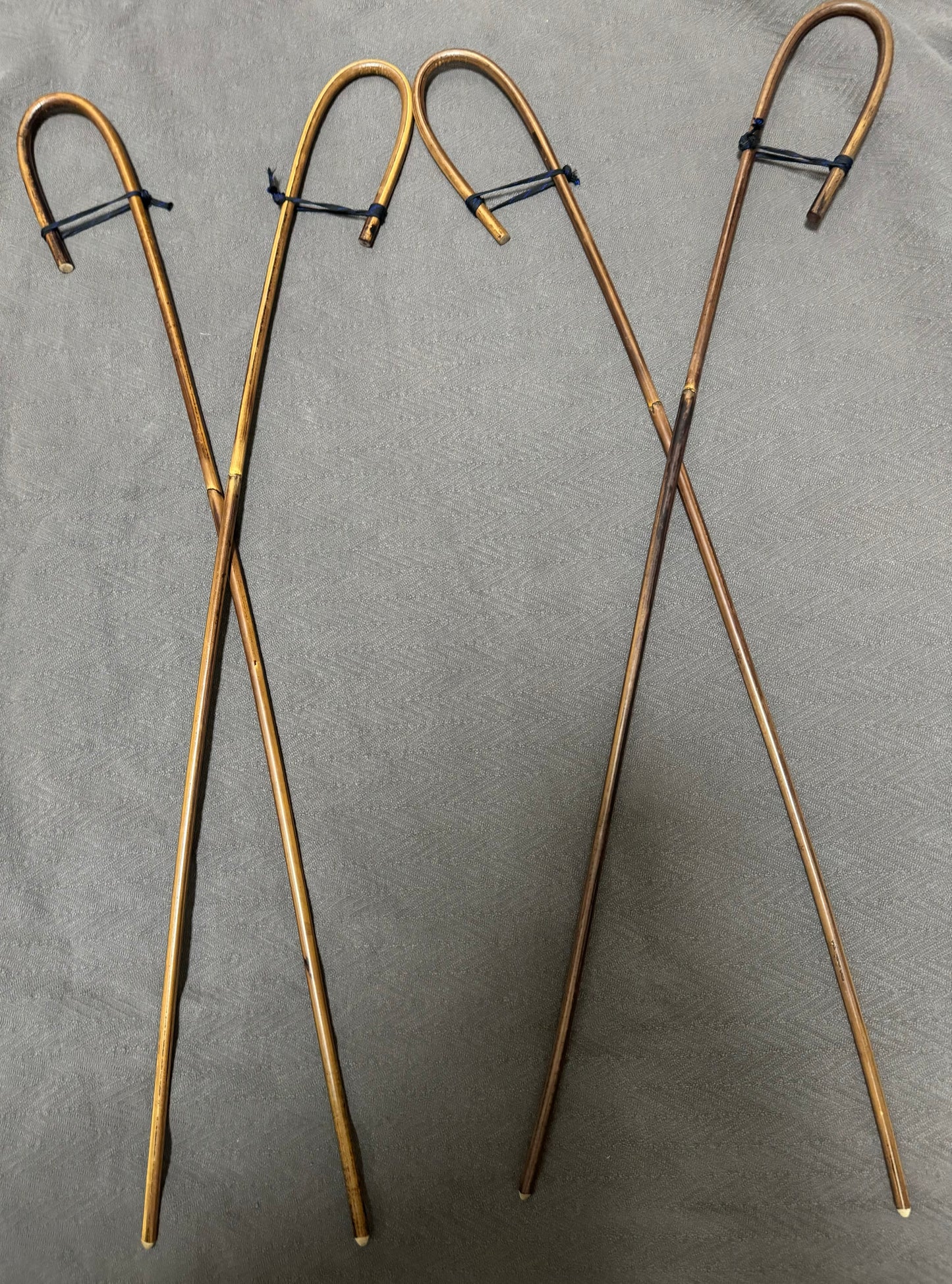 Elite / Single Knot English Crook Handle Smoked Dragon School Canes Set of 4 or 3 - Schoolmistress Punishment Canes - 90 to 93 cms L - Stripewell Canes