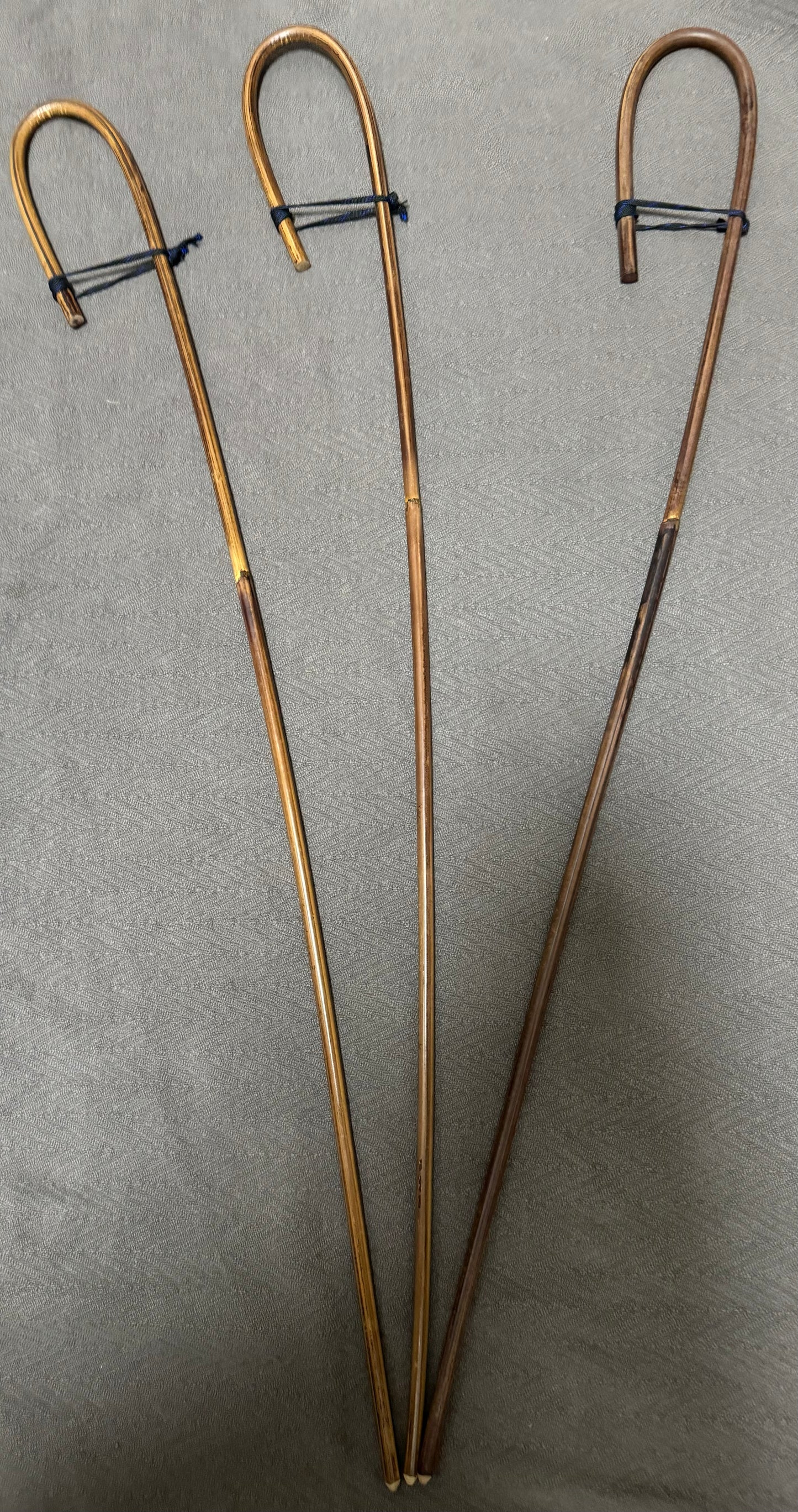 Elite / Single Knot English Crook Handle Smoked Dragon School Canes Set of 4 or 3 - Schoolmistress Punishment Canes - 90 to 93 cms L - Stripewell Canes