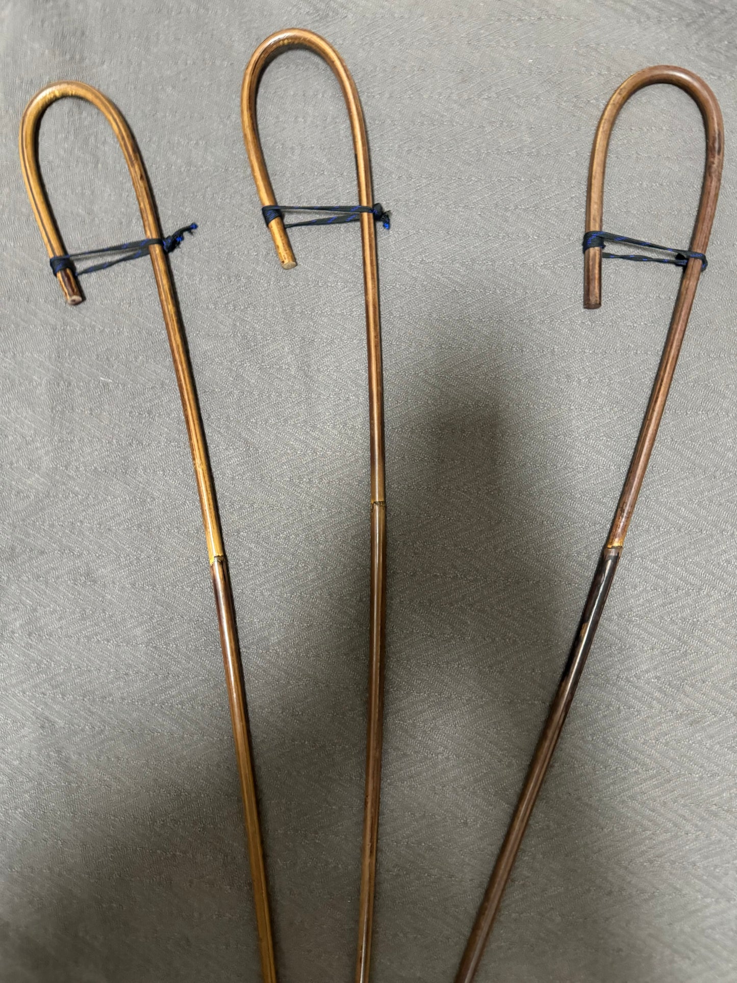 Elite / Single Knot English Crook Handle Smoked Dragon School Canes Set of 4 or 3 - Schoolmistress Punishment Canes - 90 to 93 cms L - Stripewell Canes