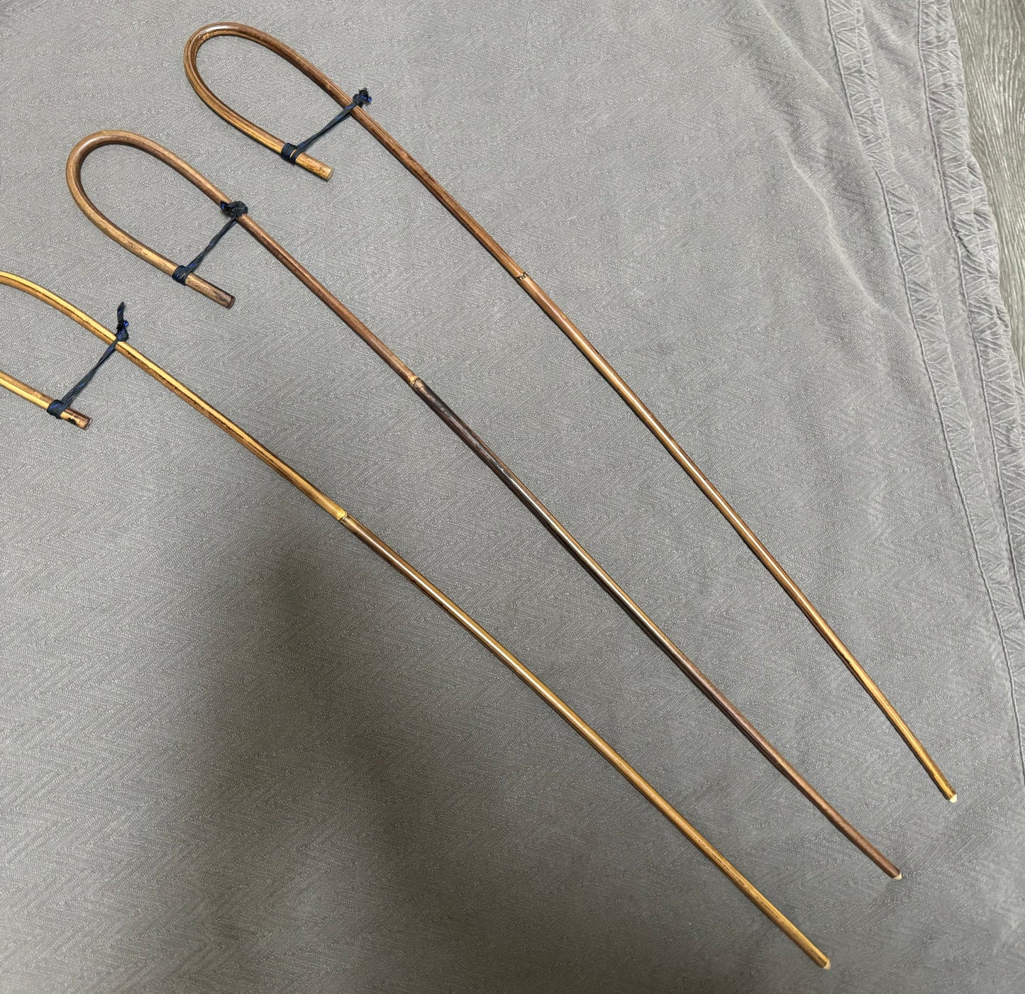 Elite / Single Knot English Crook Handle Smoked Dragon School Canes Set of 4 or 3 - Schoolmistress Punishment Canes - 90 to 93 cms L - Stripewell Canes