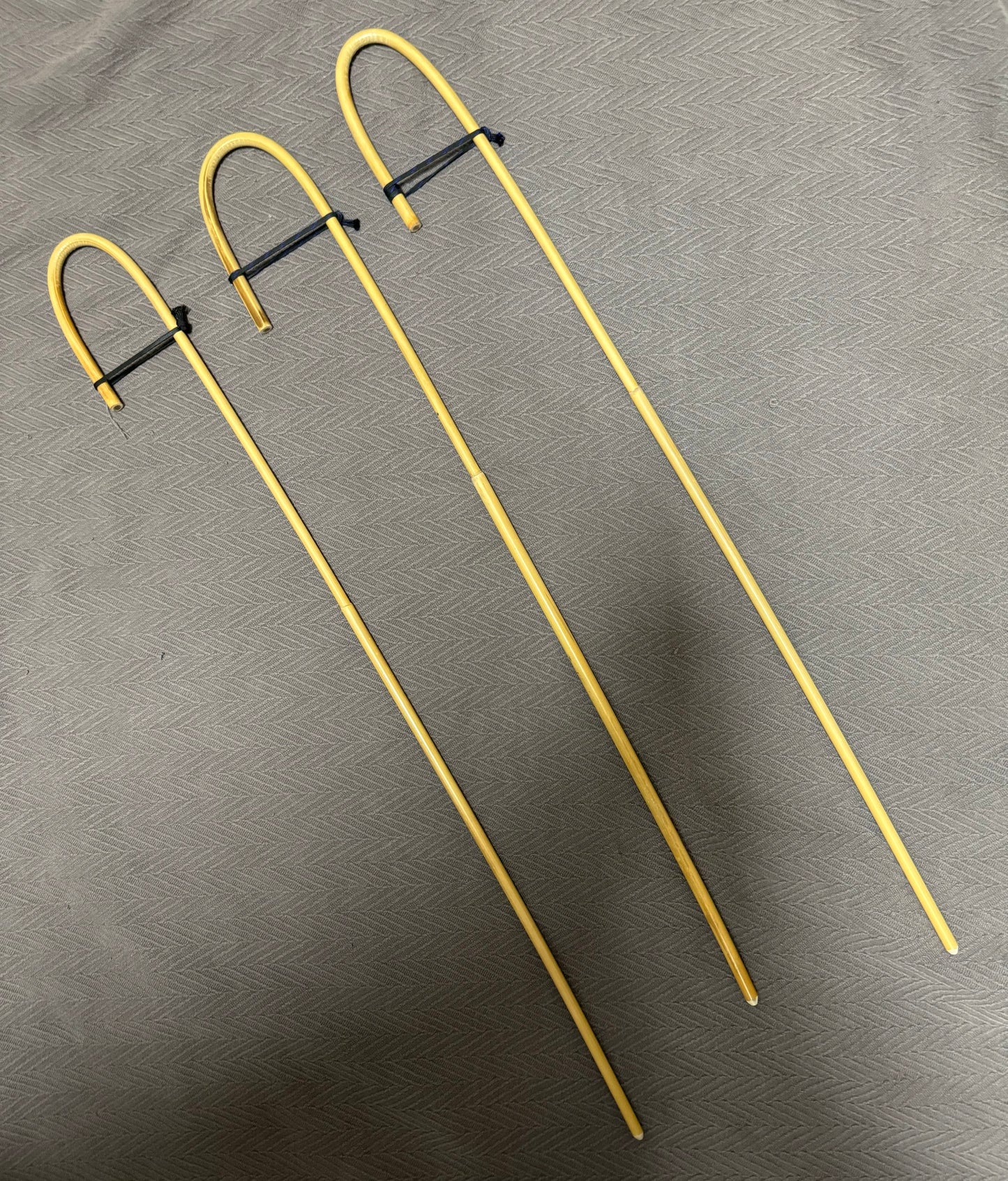 Elite English Crook Handle Dragon School Canes Set of 3 - Single Knot Schoolmistress Punishment Canes - 85 to 90 cms Length - Stripewell Canes