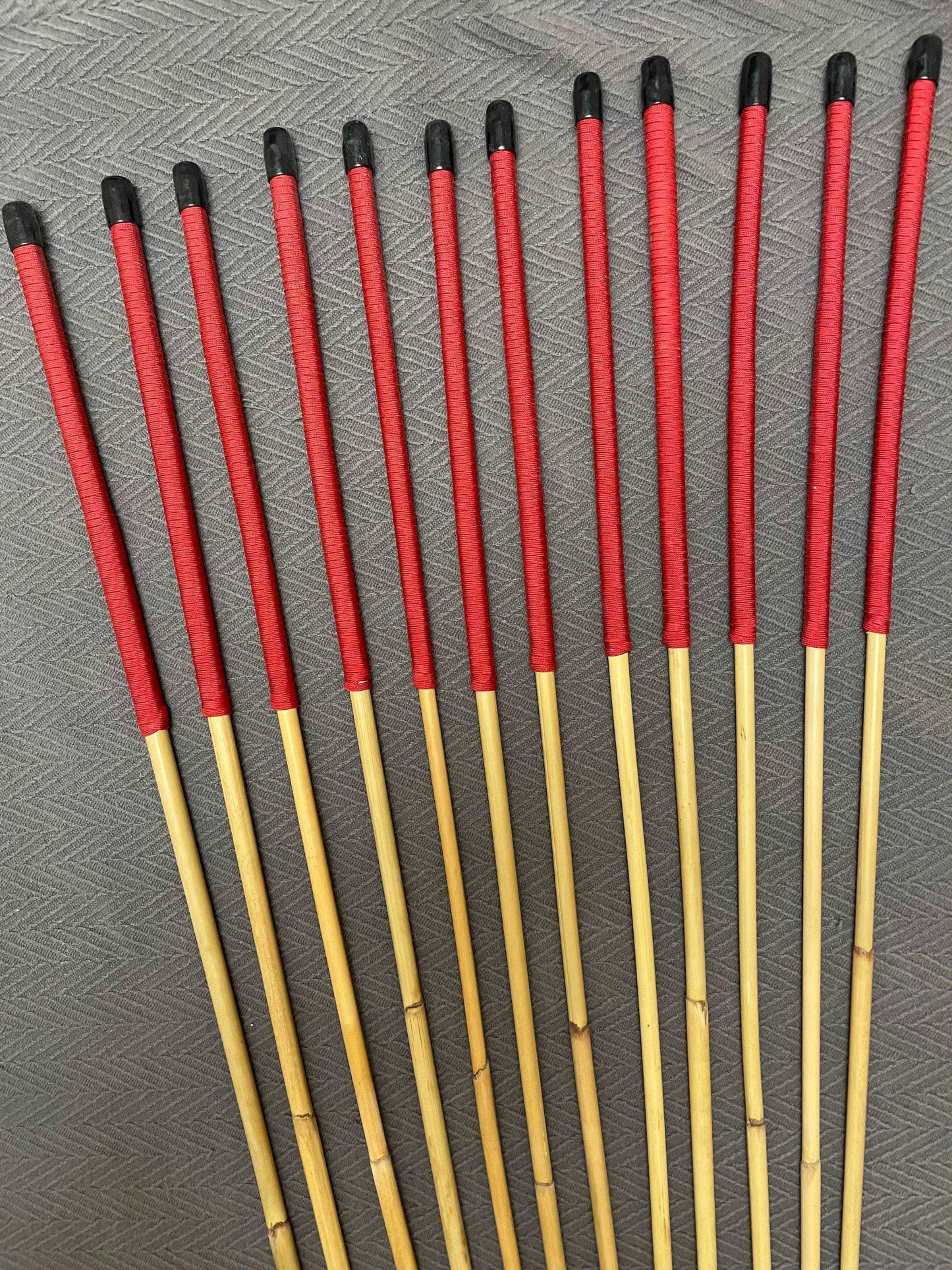 Set of 12 Natural Dragon Rattan Punishment Canes / School Canes / Whipping Canes - PRO SET - 95/100 cms Length - Stripewell Canes