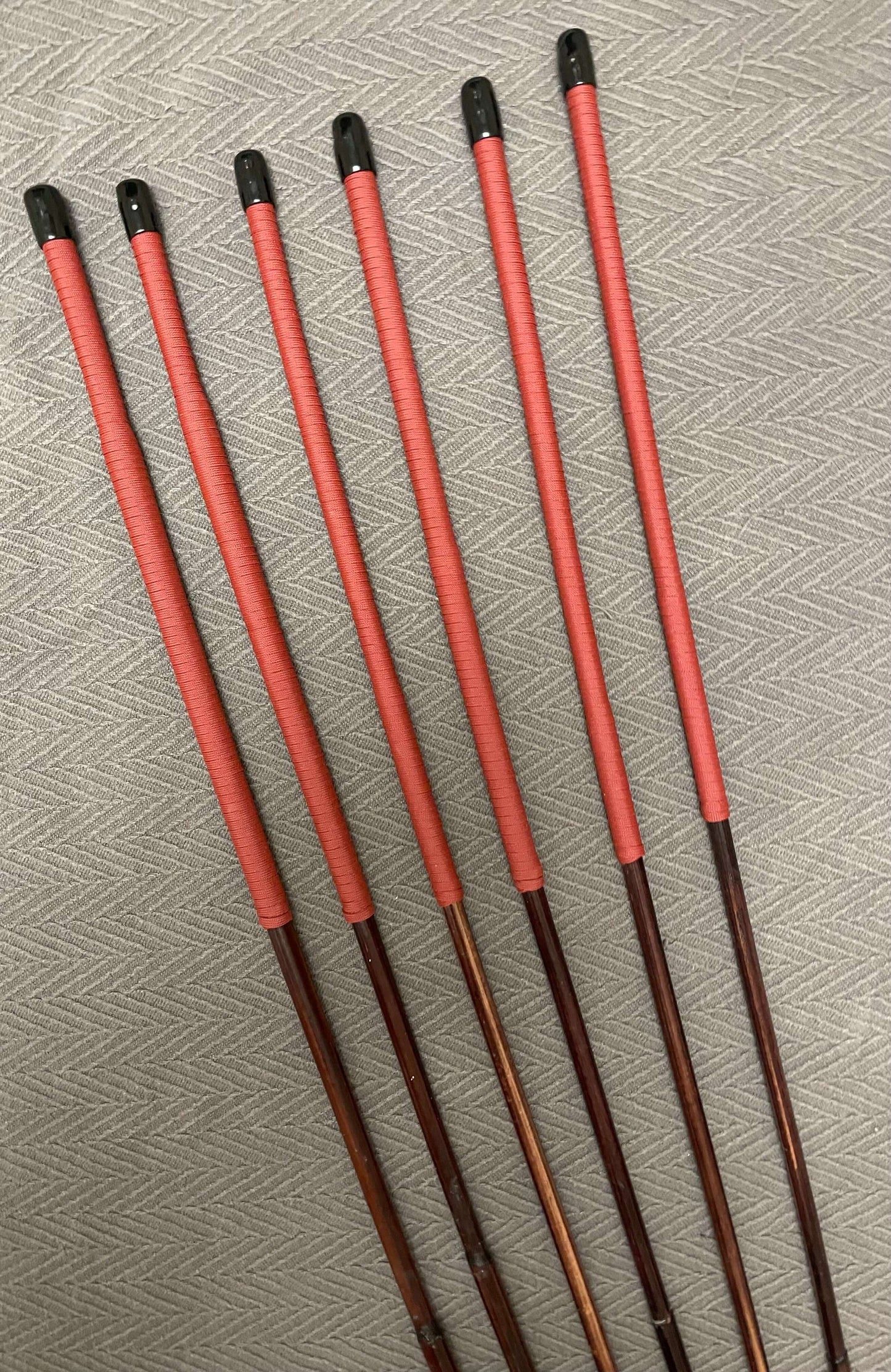 Smoked Dragon Cane Set of 6 - Punishment Cane / Dominatrix Cane / Whipping Canes - 95 - 100 cms - Paracord Handles - Stripewell Canes