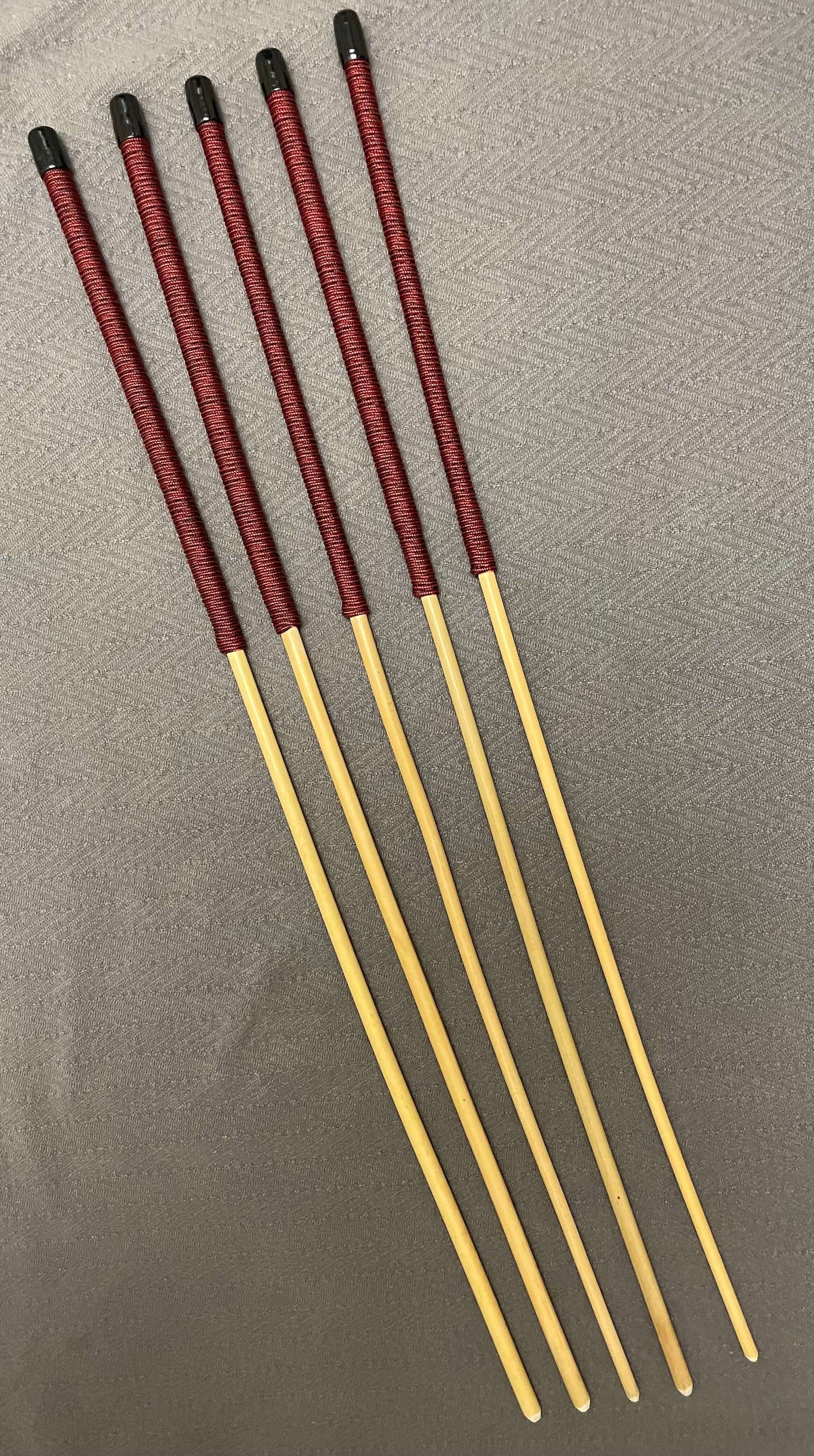 No Knot Dragon Canes Set of 5 / School Canes / Punishment Canes - NO KNOT PREMIUM SET - 82 to 84 cms Length - LIQUORICE Paracord Handles