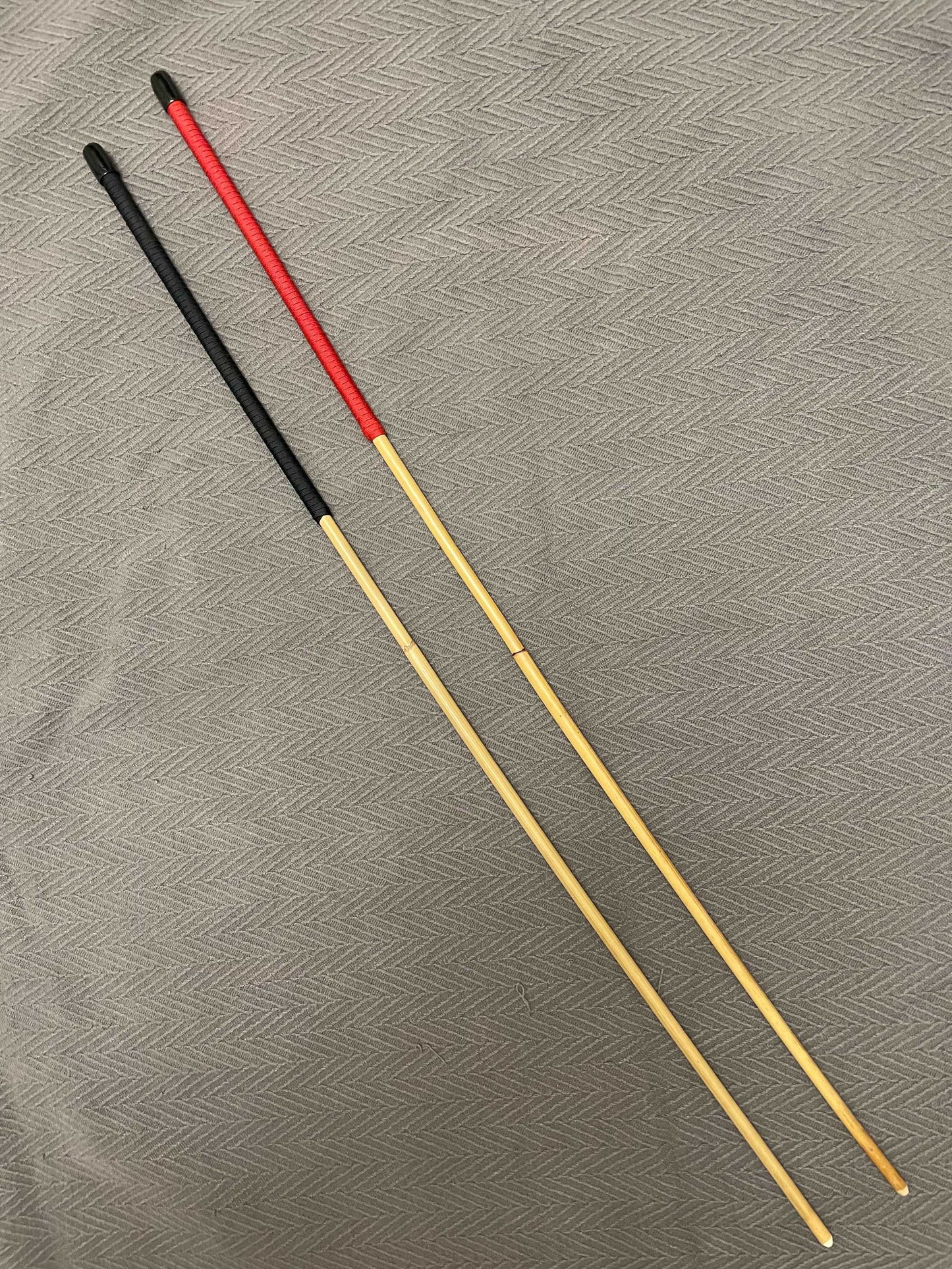 Natural Dragon Rattan Punishment Canes / School Canes / Whipping Canes - 4 Variants - BLACK/RED Handles - Stripewell Canes