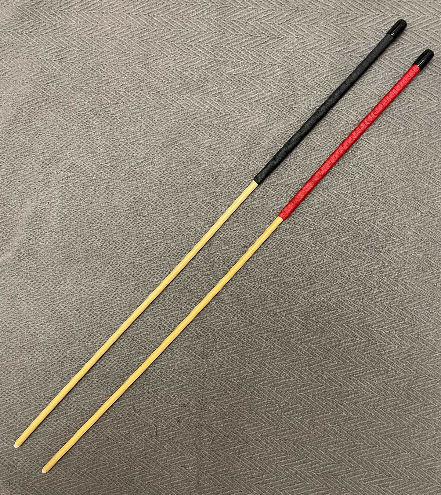 Natural Dragon Rattan Punishment Canes / School Canes / Whipping Canes - 4 Variants - BLACK/RED Handles - Stripewell Canes