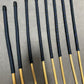 Kooboo Rattan Canes / School Canes  Set of 8 Rattan Punishment Canes - 83 - 87 cms Length - Blue Streak Paracord Handles - Stripewell Canes