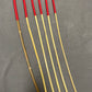 Kooboo Rattan Canes / School Canes  Set of 6 Rattan Punishment Canes - 83 - 87 cms Length - RED Paracord Handles - Stripewell Canes