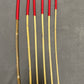 Kooboo Rattan Canes / School Canes  Set of 6 Rattan Punishment Canes - 83 - 87 cms Length - RED Paracord Handles - Stripewell Canes