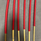 Kooboo Rattan Canes / School Canes  Set of 6 Rattan Punishment Canes - 83 - 87 cms Length - RED Paracord Handles - Stripewell Canes