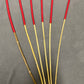 Kooboo Rattan Canes / School Canes  Set of 6 Rattan Punishment Canes - 83 - 87 cms Length - RED Paracord Handles - Stripewell Canes