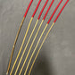 Kooboo Rattan Canes / School Canes  Set of 6 Rattan Punishment Canes - 83 - 87 cms Length - RED Paracord Handles - Stripewell Canes