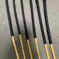 Beginner Kooboo Rattan Punishment canes / BDSM Canes Set of 6 - Black Paracord  Handles - Stripewell Canes