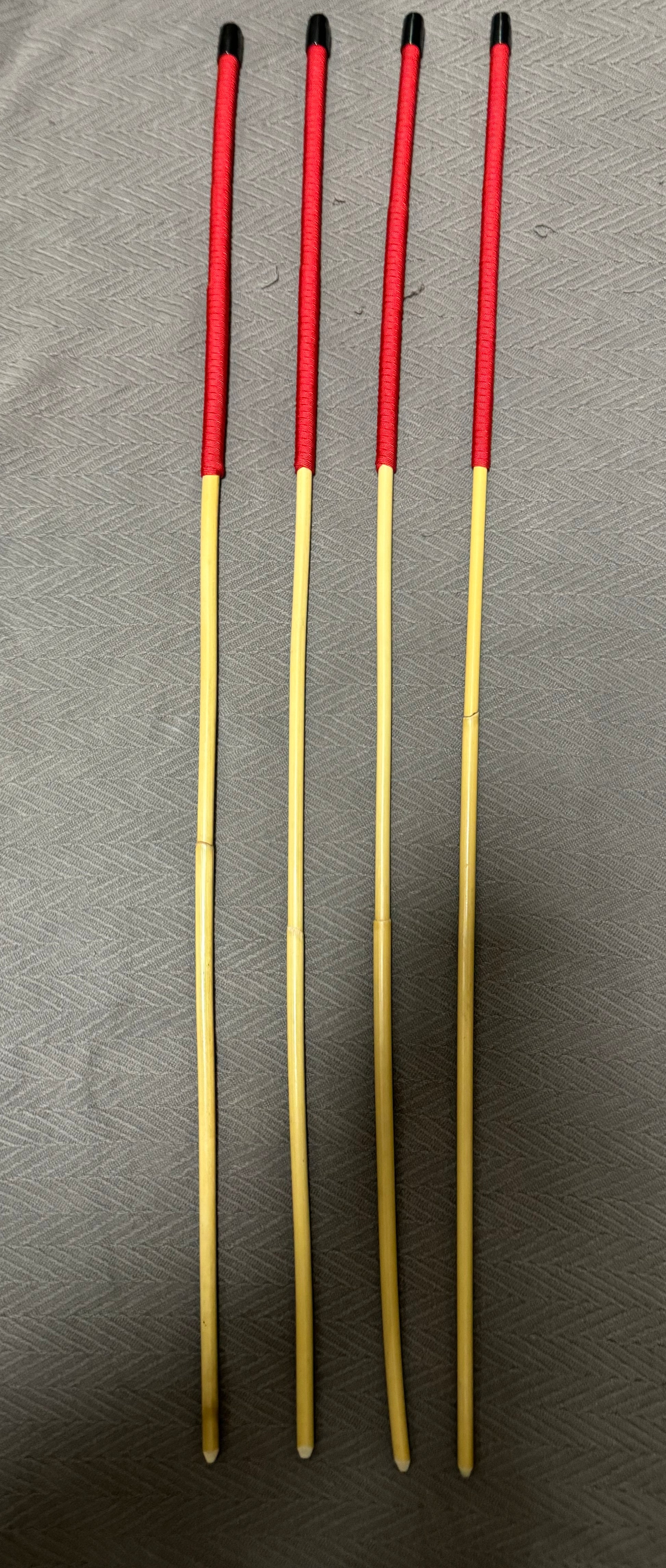 Dragon Cane Essentials Set of 4 Natural Dragon Rattan Canes / School Canes / Whipping Canes - ASSORTED SET - 85/90 cms Length - Stripewell Canes