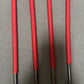 Set of 4 Whippy Smoked Dragon Canes / Falaka Bastinado Canes  - 90 cms L & 8 - 10 mm D - Imperial Red Paracord Handles - Stripewell Canes