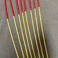 Whippy and Thin Dragon Canes Set of 8- 90 cms L & 6 - 10 mm D - Imperial Red Paracord Handles - Stripewell Canes