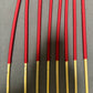 Whippy and Thin Dragon Canes Set of 8- 90 cms L & 6 - 10 mm D - Imperial Red Paracord Handles - Stripewell Canes