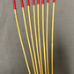 Whippy and Thin Dragon Canes Set of 8- 90 cms L & 6 - 10 mm D - Imperial Red Paracord Handles - Stripewell Canes