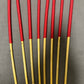 Whippy and Thin Dragon Canes Set of 8- 90 cms L & 6 - 10 mm D - Imperial Red Paracord Handles - Stripewell Canes