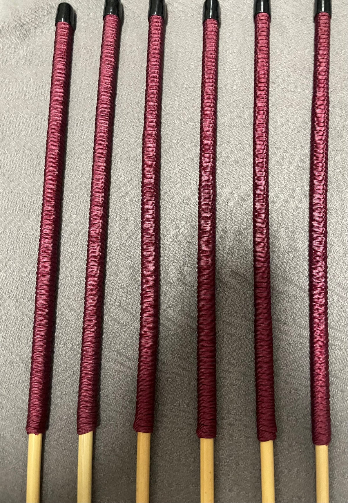 Set of 6 Thick & Thuddy Dragon Canes 115 cms Burgundy Handle