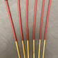 Thick and Thuddy Dragon Canes / Judicial Punishment Canes / BDSM Canes Set of 6  - 115 cms Length - BRICK RED Paracord Handles - Stripewell Canes