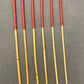 Thick and Thuddy Dragon Canes / Judicial Punishment Canes / BDSM Canes Set of 6  - 115 cms Length - BRICK RED Paracord Handles - Stripewell Canes