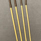 No Knot / Knotless / Ultimate Dragon Canes Set of 4 - 100 cms length - BRANDY Kangaroo Leather Handles - Stripewell Canes