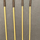 No Knot / Knotless / Ultimate Dragon Canes Set of 4 - 100 cms length - BRANDY Kangaroo Leather Handles - Stripewell Canes