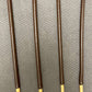 No Knot / Knotless / Ultimate Dragon Canes Set of 4 - 100 cms length - BRANDY Kangaroo Leather Handles - Stripewell Canes