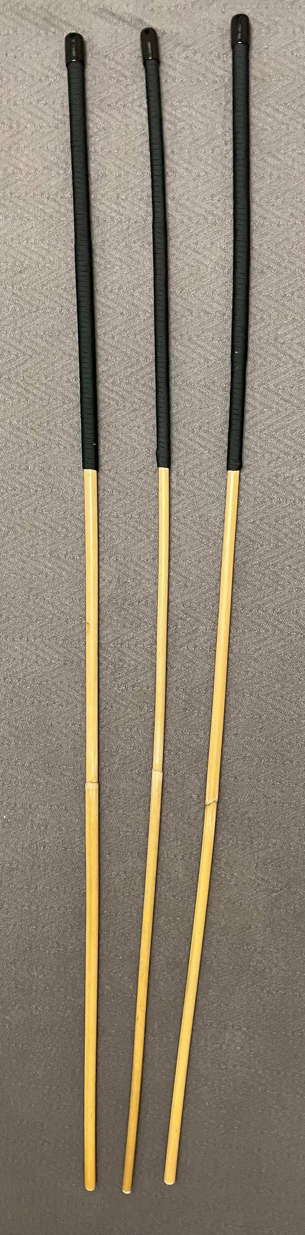 Miss Stripewell's English Discipline Trio Natural Dragon Canes / Punishment Canes / BDSM Canes Set of 3  - 102 to 105 cms L - Paracord Handles - Stripewell Canes