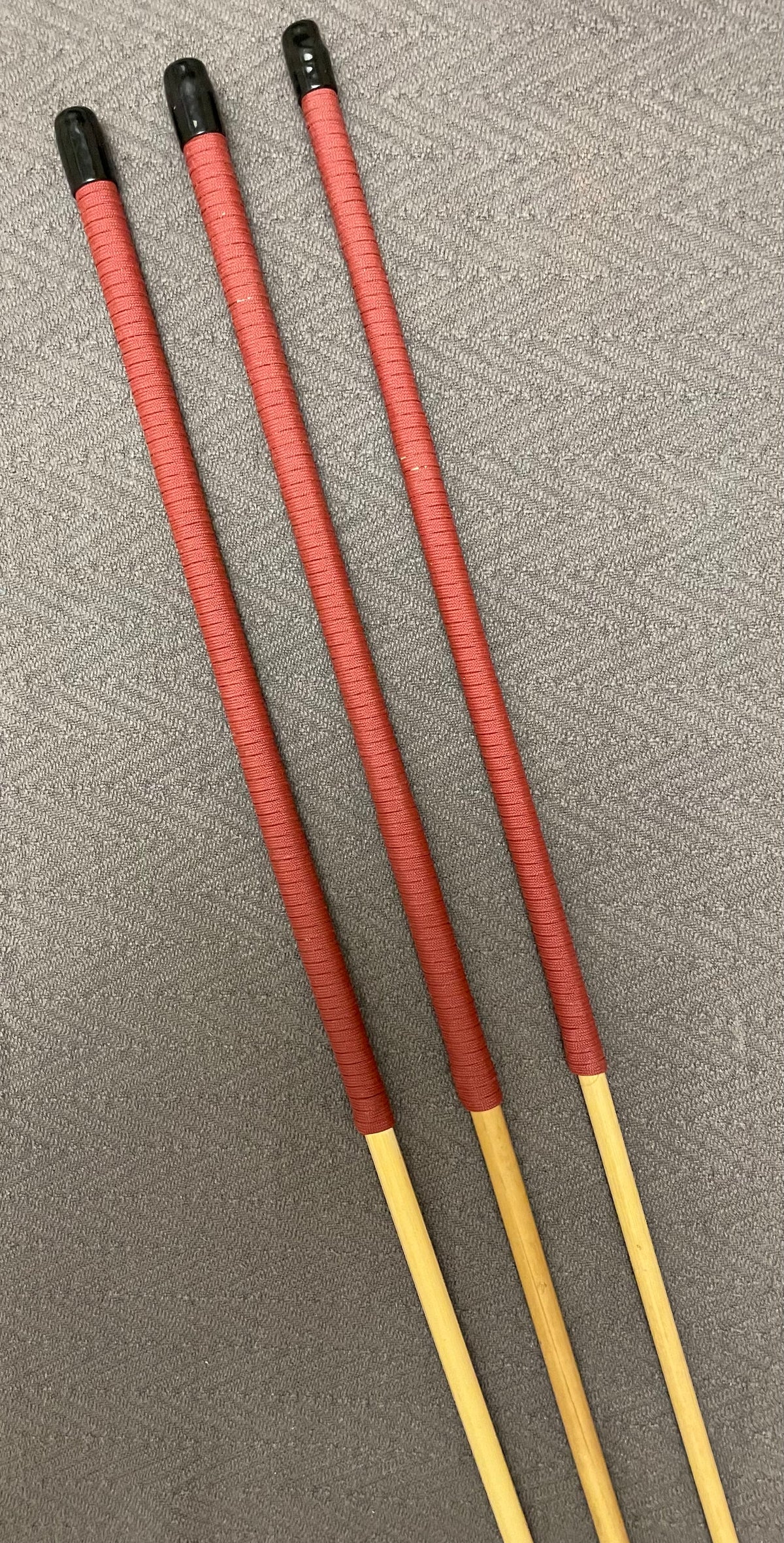 Set of 3 Long Dragon Canes 102-105 cms L Red / Black Handles