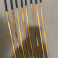 Set of 8 Natural Dragon Canes / BDSM Canes / School Canes SECONDS SET - 95 cms L -& 8.5 - 12.5 mm D - Blue Streak Paracord Handles - Stripewell Canes