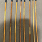 Set of 8 Natural Dragon Canes / BDSM Canes / School Canes SECONDS SET - 95 cms L -& 8.5 - 12.5 mm D - Blue Streak Paracord Handles - Stripewell Canes