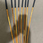 Set of 8 Natural Dragon Canes / BDSM Canes / School Canes SECONDS SET - 95 cms L -& 8.5 - 12.5 mm D - Blue Streak Paracord Handles - Stripewell Canes