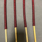 Kooboo Rattan Canes / School Canes  Set of 4 Rattan Punishment Canes - 83 - 88 cms Length - Liquorice Paracord Handles - Stripewell Canes