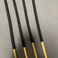 Senior Kooboo Rattan Punishment Canes / School Canes  Set of 4  - 83 - 87 cms L & 9.5 - 10.5 mm D - BLACK Paracord Handles - Stripewell Canes