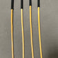 Senior Kooboo Rattan Punishment Canes / School Canes  Set of 4  - 83 - 87 cms L & 9.5 - 10.5 mm D - BLACK Paracord Handles - Stripewell Canes