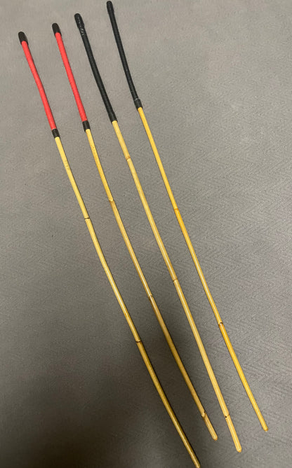 Headmistress/La Maitresse Signature Kooboo Cane 85-90 cms Length - Top Grain Leather / Kangaroo Leather Handles - Sale / Clearance Sets of 4 - Stripewell Canes