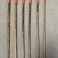 No Knot / Knotless Smoked Dragon Canes Set of 6 Brick Red Paracord Handles - Stripewell Canes