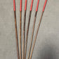 No Knot / Knotless Smoked Dragon Canes Set of 6 Brick Red Paracord Handles - Stripewell Canes