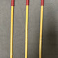 Senior Kooboo Rattan Punishment Canes / School Canes  Set of 3  - 80 - 82 cms L & 9 - 10 mm D - BRICK RED Paracord Handles - Stripewell Canes