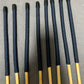 OTK Canes Set of 8 Kooboo Rattan Punishment canes / School Canes - 60 cms Length - BLUE STREAK Paracord Handles - Stripewell Canes