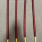 Pro Disciplinarian Toychest Essentials Set of 4 Natural Dragon Punishment Canes / School Canes / Whipping Canes - PRO SET - 98 to 102 cms L - 14" BLACK/RED Kangaroo Leather Handles