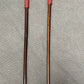 No Knot Smoked Dragon Canes / Knotless Smoked Dragon Canes Set of 2  - 82 - 84 cms length - BRICK RED Paracord Handles - Stripewell Canes