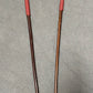 No Knot Smoked Dragon Canes / Knotless Smoked Dragon Canes Set of 2  - 82 - 84 cms length - BRICK RED Paracord Handles - Stripewell Canes