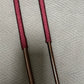 No Knot Smoked Dragon Canes / Knotless Smoked Dragon Canes Set of 2  - 90 - 92 cms length - BURGUNDY Paracord Handles - Stripewell Canes