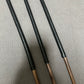 No Knot Smoked Dragon Canes / Knotless Smoked Dragon Canes Set of 3  - 90 - 92 cms length - Black Kangaroo Leather Handles - Stripewell Canes