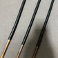 No Knot Smoked Dragon Canes / Knotless Smoked Dragon Canes Set of 3  - 90 - 92 cms length - Black Kangaroo Leather Handles - Stripewell Canes