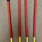 Thick and Thuddy Dragon Canes / Whipping Canes / Punishment Canes / BDSM Canes Set of 4 - 100 cms Length - RED Paracord Handles - Stripewell Canes